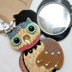 Owl Key chain with Mirror